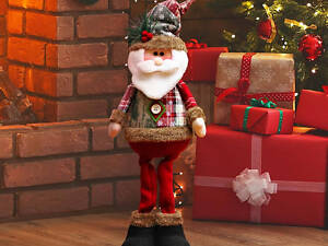 Новогодняя фигурка под елку дед мороз 50см новогодняя мягкая игрушка дед мороз под елку