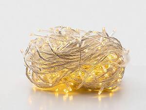 Новорічна гірлянда кімнатна нитка 22 м 220 LED білий провід Жовтий W220LED22MWY