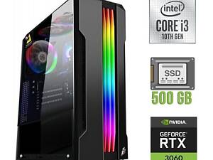 Новий ігровий ПК Tower/ i3-10100F/ 16GB RAM/ 500GB SSD/ GeForce RTX 3060 12GB