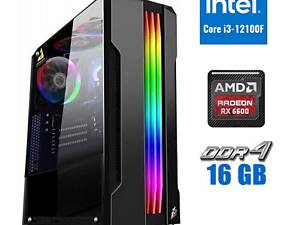 Новий ігровий ПК Tower/ i3-12100F/ 16GB RAM/ 500GB SSD/ Radeon RX 6600 8GB