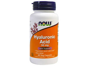 NOW Hyaluronic Acid 50 mg with MSM (60 veg caps)