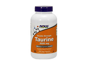 NOW Taurine 1000 mg Double Strength (250 veg caps)