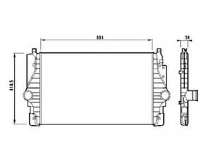 NRF 30873. Радиатор интеркулера