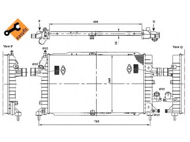 NRF 53447. Радіатор