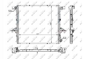 NRF двигун радіатор водяний VW AMAROK 2.0 2.0D 09/10-