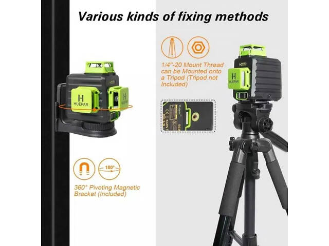 Рівень Huepar B03CG Ultimate 2025 3D 360 Osram (2860644385) - Фото 3