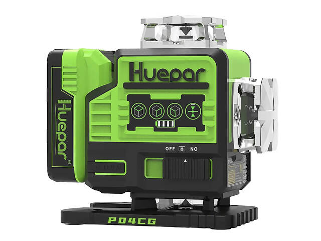 Рівень Huepar P04CG 4D 16 ліній Зелений промінь (2860621782) - Фото 1