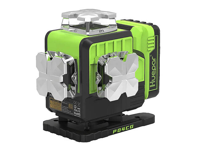 Рівень Huepar P04CG 4D 16 ліній Зелений промінь (2860621782) - Фото 2