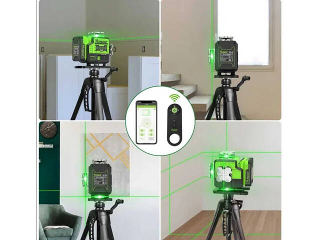 Рівень Huepar P04CG 4D 16 ліній Зелений промінь (2860621782) - Фото 7