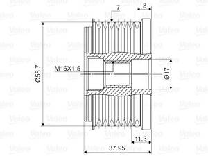 Обгінна муфта генератора VALEO 588057