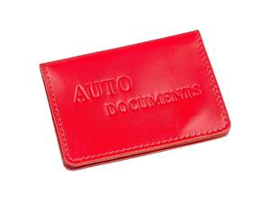 Обложка для авто документов на 3 слота кожаная Shvigel 13965 Красная