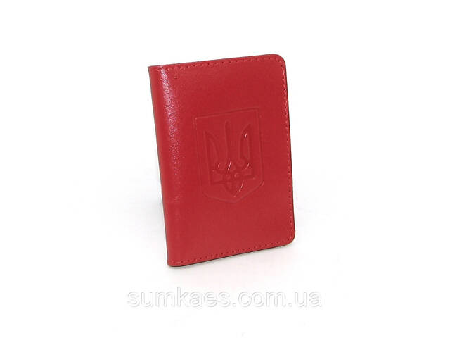 Обложка для документов (ID паспорт) DNK mini doc R-Gerb col.H красная - Фото 1