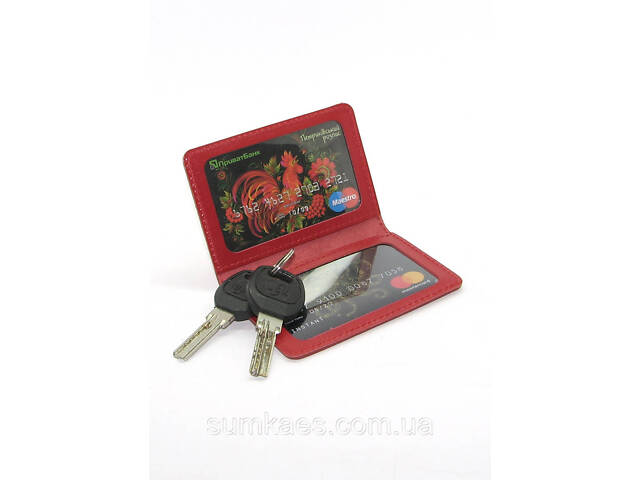 Обложка для документов (ID паспорт) DNK mini doc R-Gerb col.H красная - Фото 4