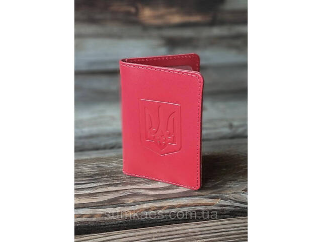 Обложка для документов (ID паспорт) DNK mini doc R-Gerb col.H красная - Фото 5