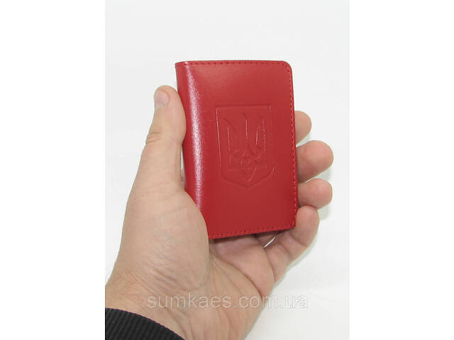 Обложка для документов (ID паспорт) DNK mini doc R-Gerb col.H красная - Фото 6