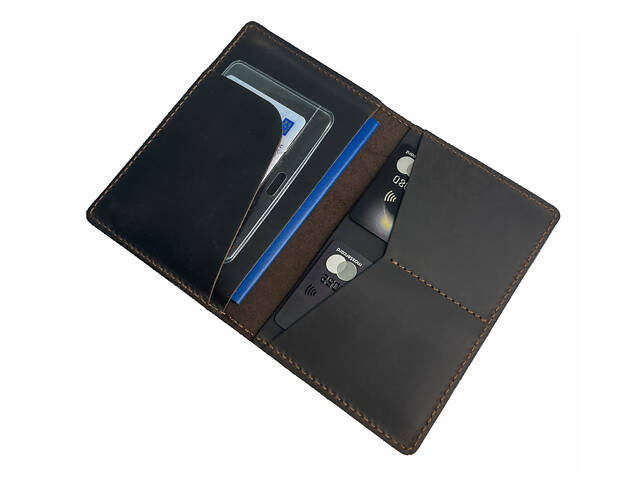 Обкладинка для паспорта із натуральної шкіри Crazy Horse odp2(6) коричнева - Фото 1