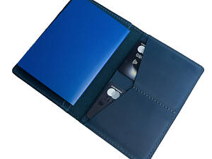 Обкладинка для паспорта із натуральної шкіри Crazy Horse odp2(6) синя