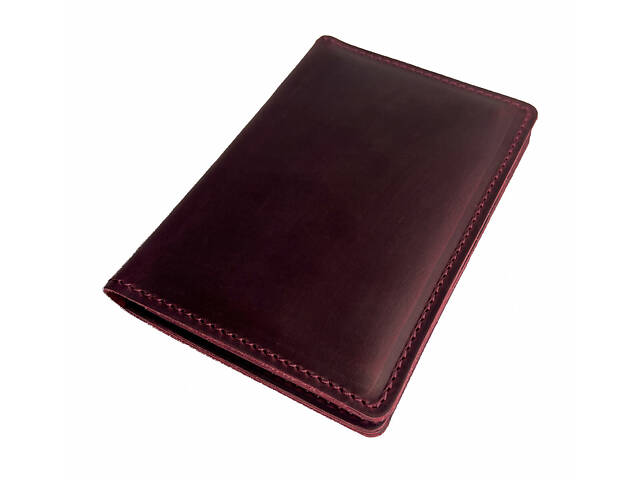 Обкладинка для паспорта із натуральної шкіри Crazy Horse odp2(6) марсалова - Фото 4