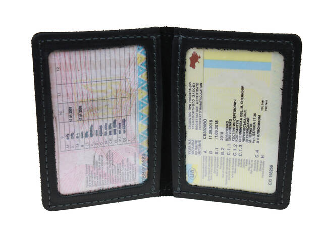 Обкладинка для водійських документів прав посвідчення ID паспорта SULLIVAN odd3(4) чорна - Фото 4