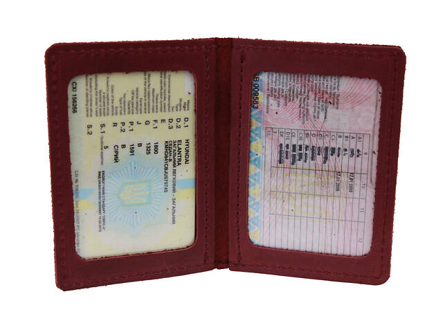 Обкладинка для водійських документів прав посвідчення ID паспорта SULLIVAN odd3(4) марсала - Фото 2
