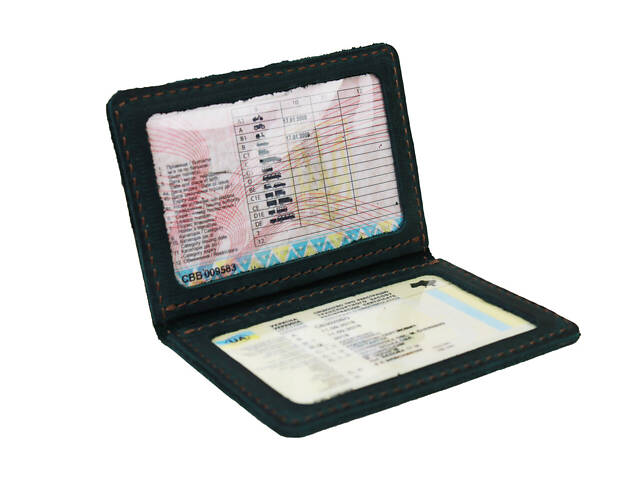 Обкладинка для водійських документів прав посвідчення ID паспорта SULLIVAN odd3(4) зелена - Фото 3