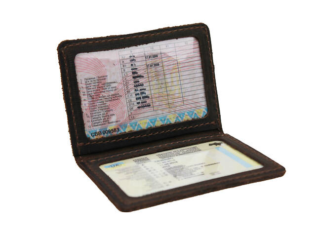 Обкладинка для водійських документів прав посвідчення ID паспорта SULLIVAN odd3(4) коричнева - Фото 3