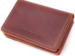 Обкладинка на автодокументи Grande Pelle 22874 10х7х2 см Світло-коричневий