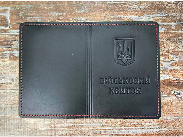 Обкладинка на документи шкіряна Військовий Квиток MS - Фото 2