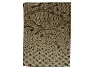 Обложка на ID паспорт кожаная бежевая KARYA 096-011