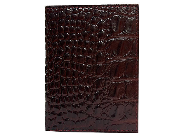 Обложка на ID паспорт кожаная бордовая KARYA 096-016 - Фото 1