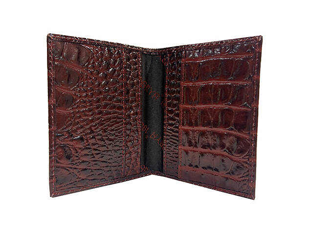 Обложка на ID паспорт кожаная бордовая KARYA 096-016 - Фото 2