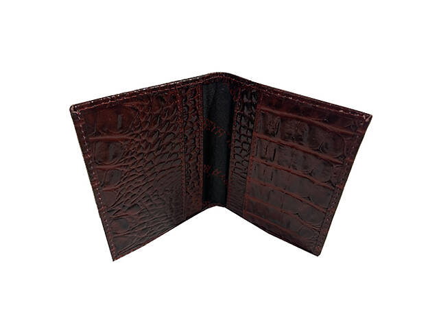 Обложка на ID паспорт кожаная бордовая KARYA 096-016 - Фото 3