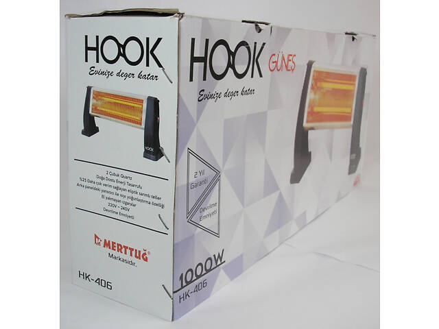 Нагрівач кварцевий інфрачервоний HOOK HK 406 1000W підлоговий електрообігрівач - Фото 7