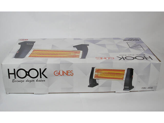 Нагрівач кварцевий інфрачервоний HOOK HK 406 1000W підлоговий електрообігрівач - Фото 8