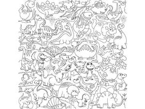 Шпалери-розмальовки Динозаврики 60*60 C-60005