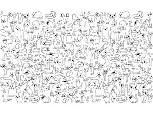 Шпалери-розмальовки Коти 60*100 C-100013