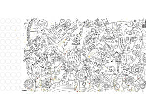 Шпалери-розмальовки з наклейками Kolorit ФейЛяндія з літерами C-120010 60х120 см