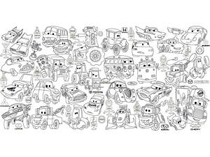 Шпалери-розмальовки Тачки 60*120 C-120006