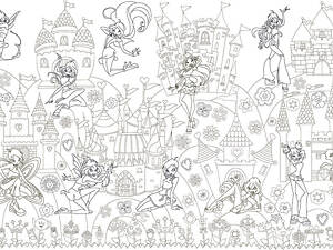 Обои-раскраски Винксы 60*100 C-100001