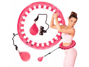 Обруч (хулахуп) масажний 4FIZJO з обтяженням Pink (P-5907739316820)