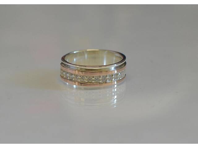 Обручне кільце зі срібла із золотом 19' - Фото 4