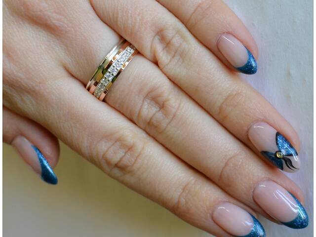 Обручне кільце зі срібла із золотом 19' - Фото 7