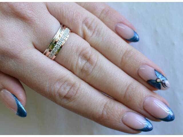 Обручне кільце зі срібла із золотом 19' - Фото 8