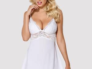 Одержимость 810-BAB-2 babydoll и стринги белые S/M