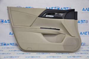 Обшивка дверь передняя левая Honda Accord 13-17 кожа беж, под химчистку