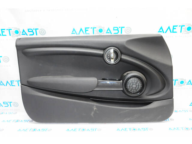 Обшивка двери карточка передняя левая Mini Cooper F56 3d 14- черн резина, подлокотник резина