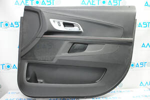 Обшивка двери карточка передняя правая Chevrolet Equinox 12-15 черн с черн вставкой кожа, подлокотник кожа, красная стро