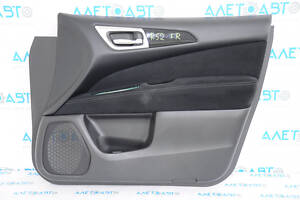 Обшивка дверей картка передня права Nissan Pathfinder 13-20 черн ганчірка