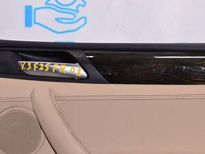 Обшивка двери картка передняя правая BMW X3 F25 11-17 кожа бежевая (01) 51-41-7-394-530