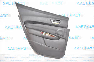 Обшивка двери карточка задняя левая Acura TLX 15-17 дорест черн с черн вставкой кожа, подлокотник кожа, молдинг под дере